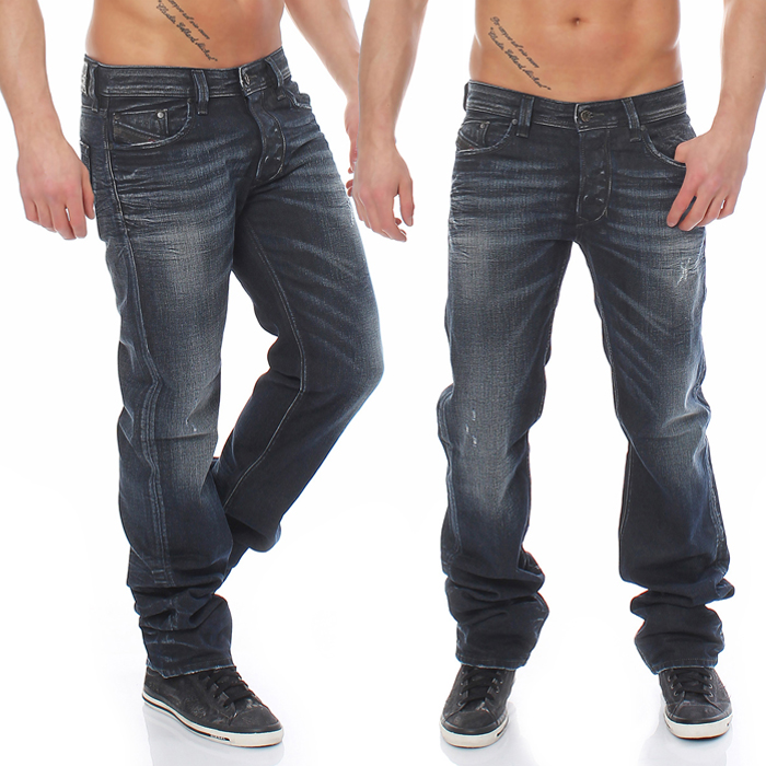 Diesel Jeans Larkee Regular Straight Hose Blau L30 L32 L34 | eBay