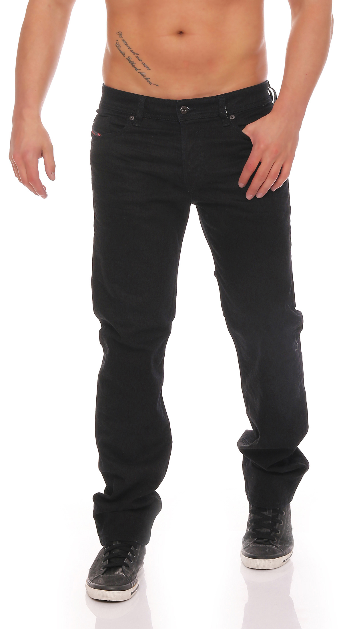 Diesel Jeans Waykee 0RF84 F84 Trousers Regular Straight Black New - Wow | eBay