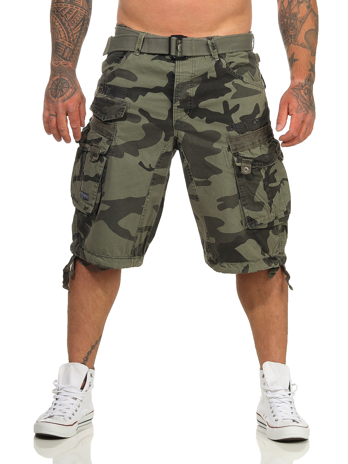Geographical Norway Cargo Short Sommer Bermuda Kurze Hose Blau Schwarz Geographical Norway